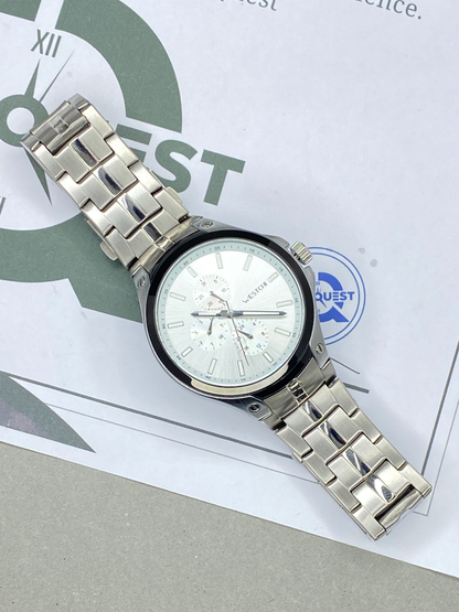 WESTCHI Luxury Chronograph Working Analog Stainless Steel Made Chain Watch for Men
