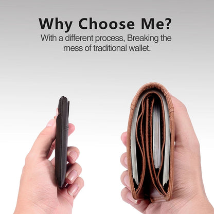 NewBring Slim Business PU Leather Wallet Card Holder