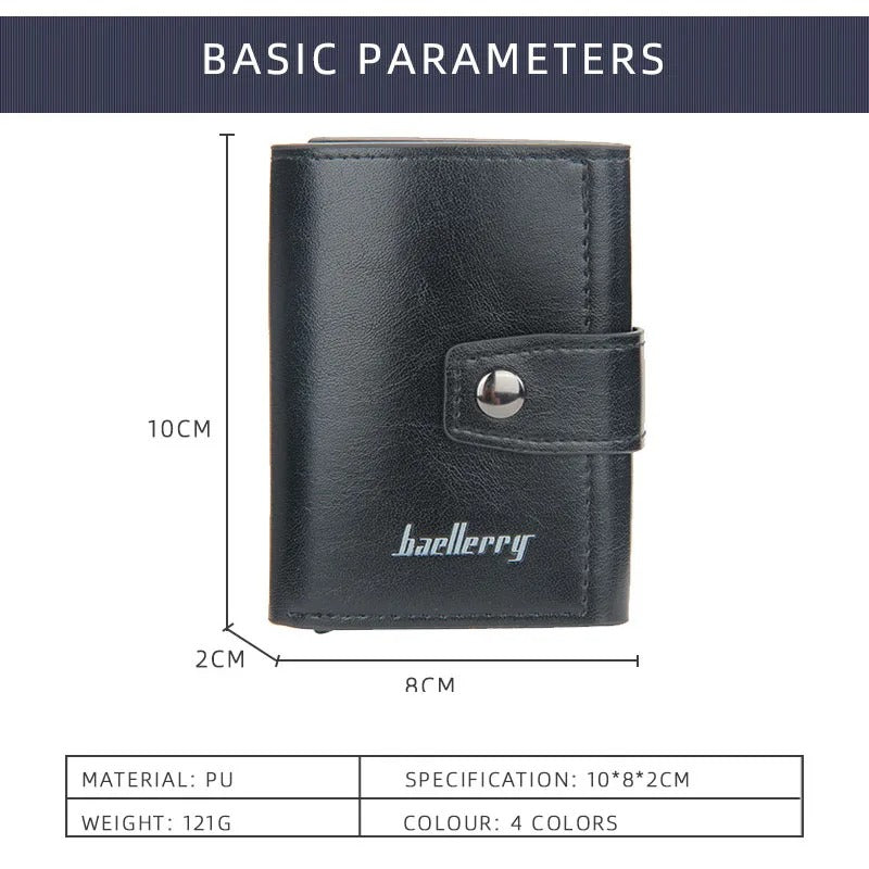 Premium RFID Blocking Pop-Up Card Holder Wallet – Slim & Secure