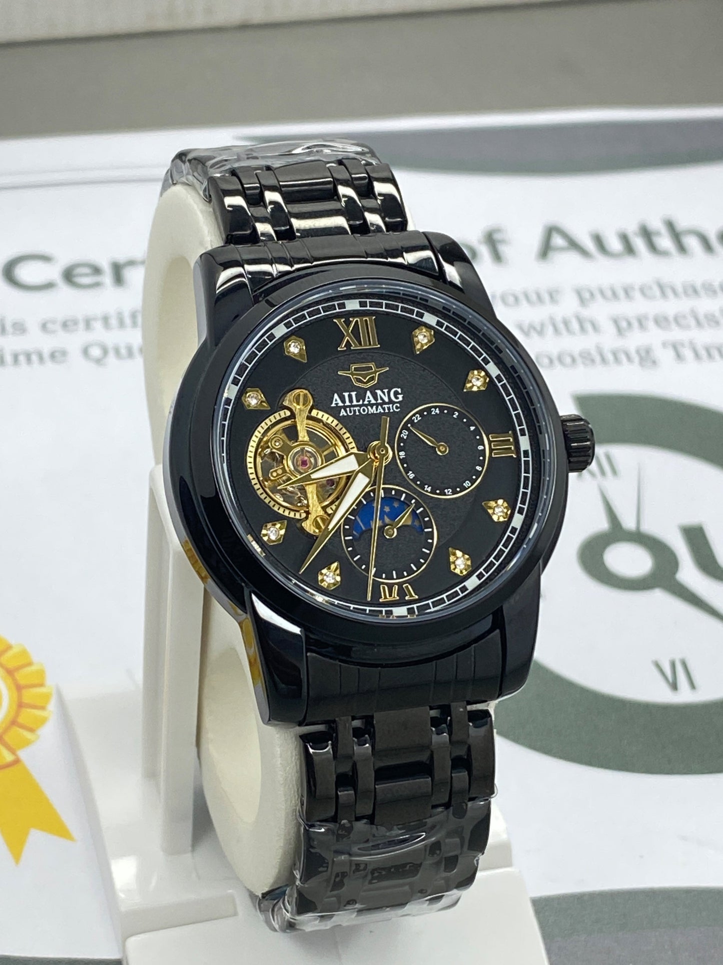 AILANG Automatic Mechanical Movement Premium Stainless Steel Chain Watch for Men
