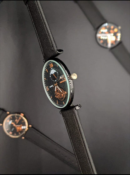 Quartz Roman Numerals Slim Dial Wrist Watch