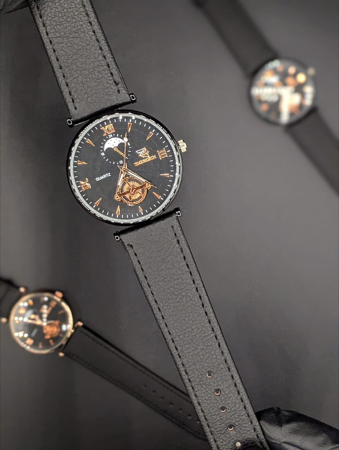 Quartz Roman Numerals Slim Dial Wrist Watch