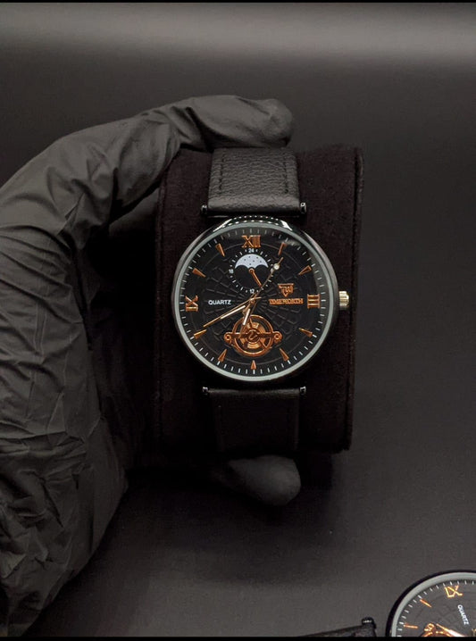 Quartz Roman Numerals Slim Dial Wrist Watch