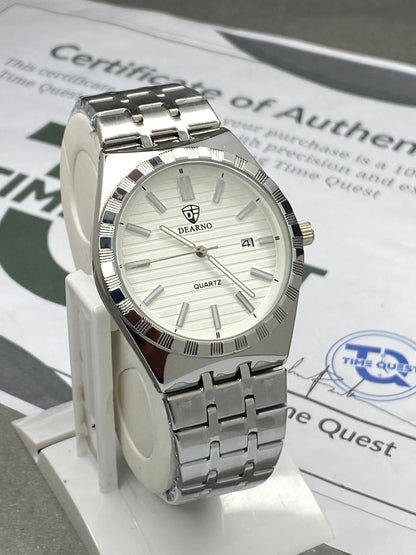 DEARNO Luxury Analog Quartz Movement Stainless Steel Chain Watch For Men