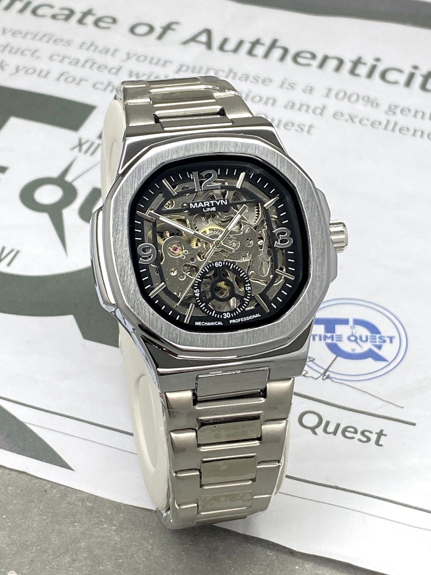 Martyn Line Automatic - Mechanical Movement Stainless Steel Chain Watch