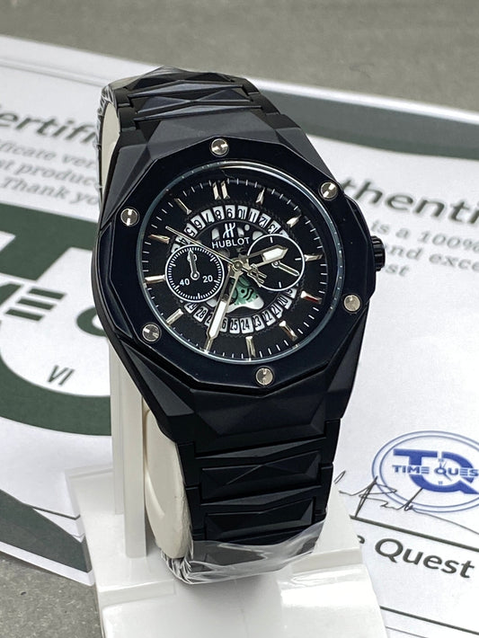 Hublot Geneve Butterfly Lock Chain Watch With Date Display For Men