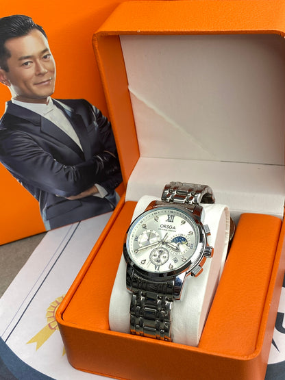 ORSGA Analog Display Chronograph Stainless Steel Chain Watch for Men