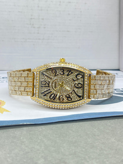 Franck Muller-FY8620 Curvex iced Out Luxury Analog Stainless Steel Made Watch For Men