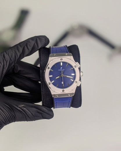 HUB Blue Classic Dial (Leather Strap)