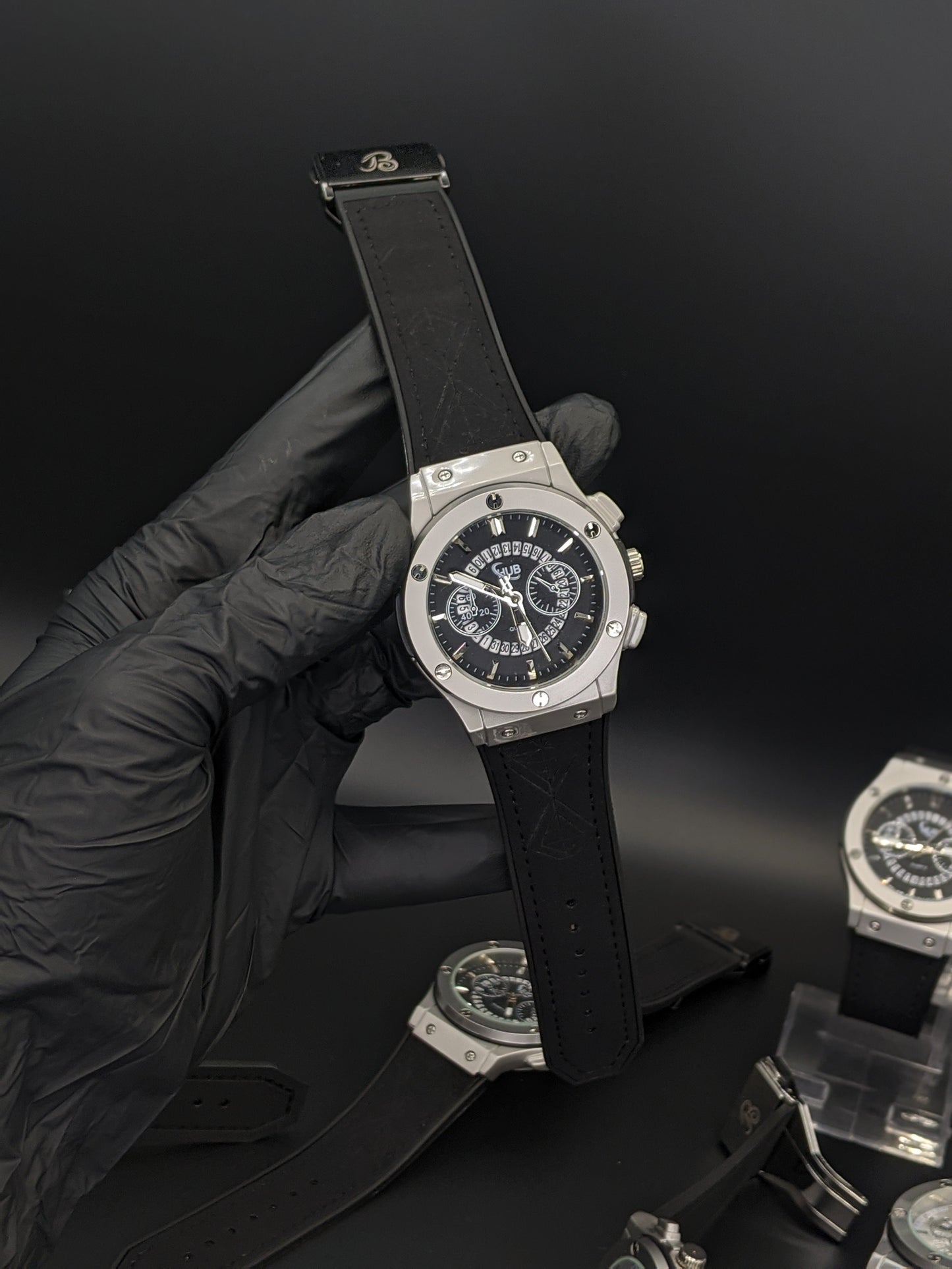 HUB Black Skeleton Dial (Mate Strap)