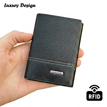 Baellery Brand Business Trifold Leather Wallet, Cardholder