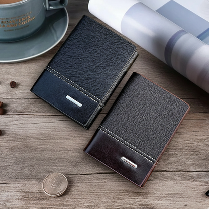 Baellery Brand Business Trifold Leather Wallet, Cardholder