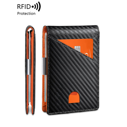 Teemzone Leather Slim Cardholder Wallet - Simple (3611)