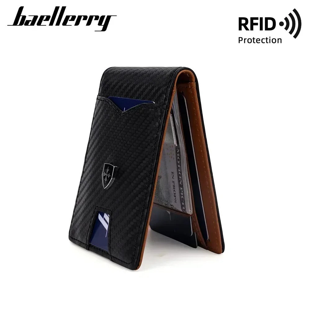 Teemzone Leather Slim Cardholder Wallet - Simple (3611)