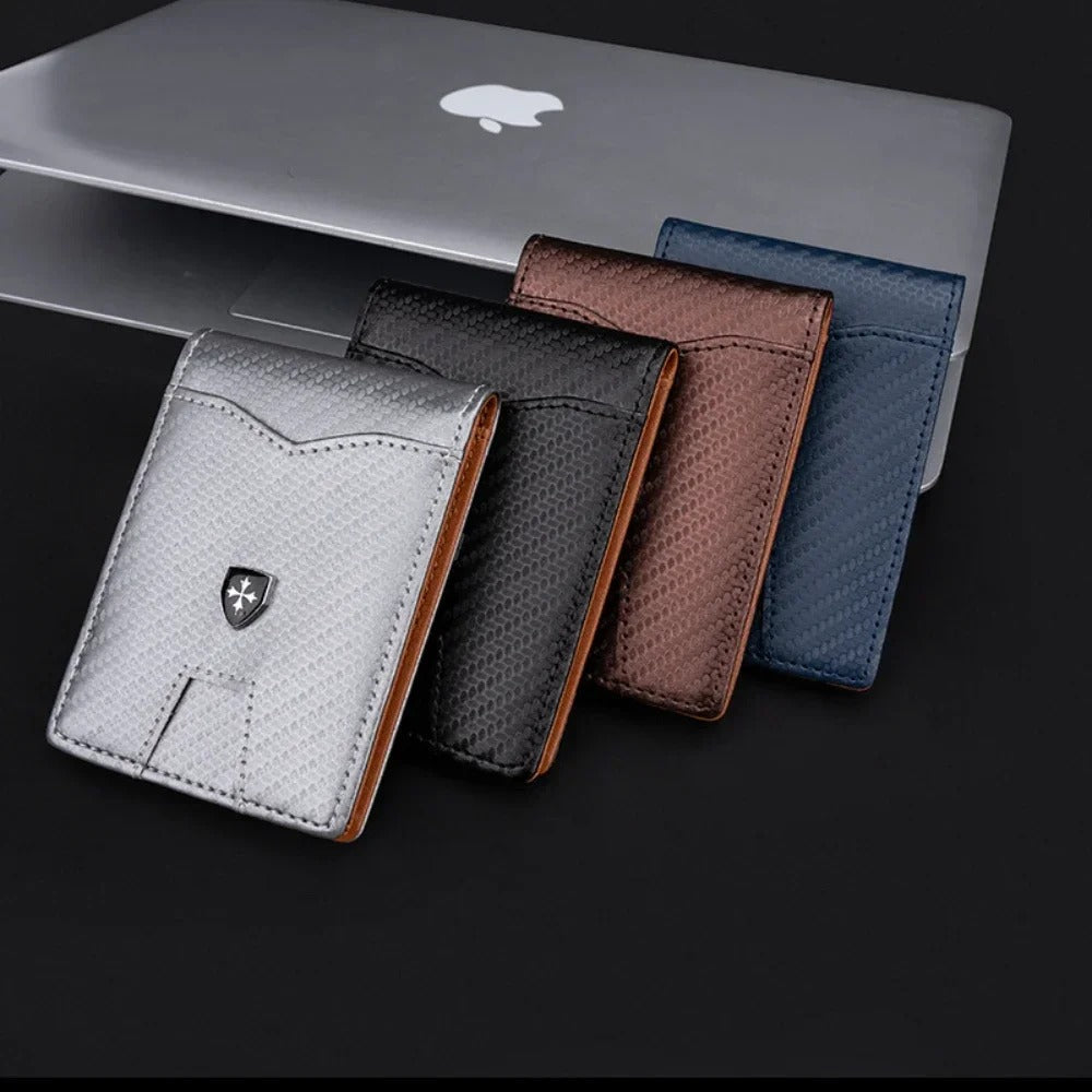 Teemzone Leather Slim Cardholder Wallet - Simple (3611)