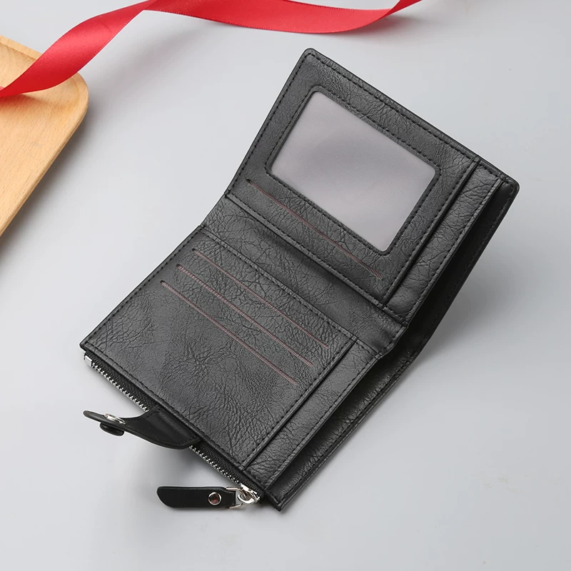 Baellerry Business PU Leather Wallet Coin Zipper