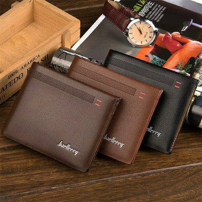Men's Slim Leisure Business Soft PU Leather Wallet